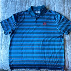 Blue Striped Polo Shirt